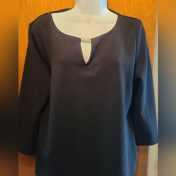 Calvin Klein black keyhole neckline tunic szM - Picture 2 of 7